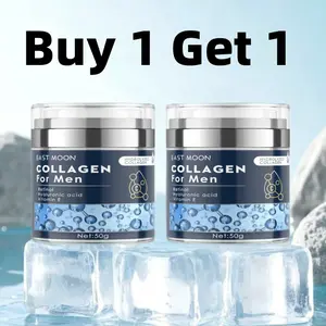 【BUY 1 GET 1】Men's Collagen Cream with Retinol & Hyaluronic Acid - Hydrating, Non-Greasy, Daily Moisturizer for All Skin Types, Firming, Gentle Skin Repair, Clear Texture