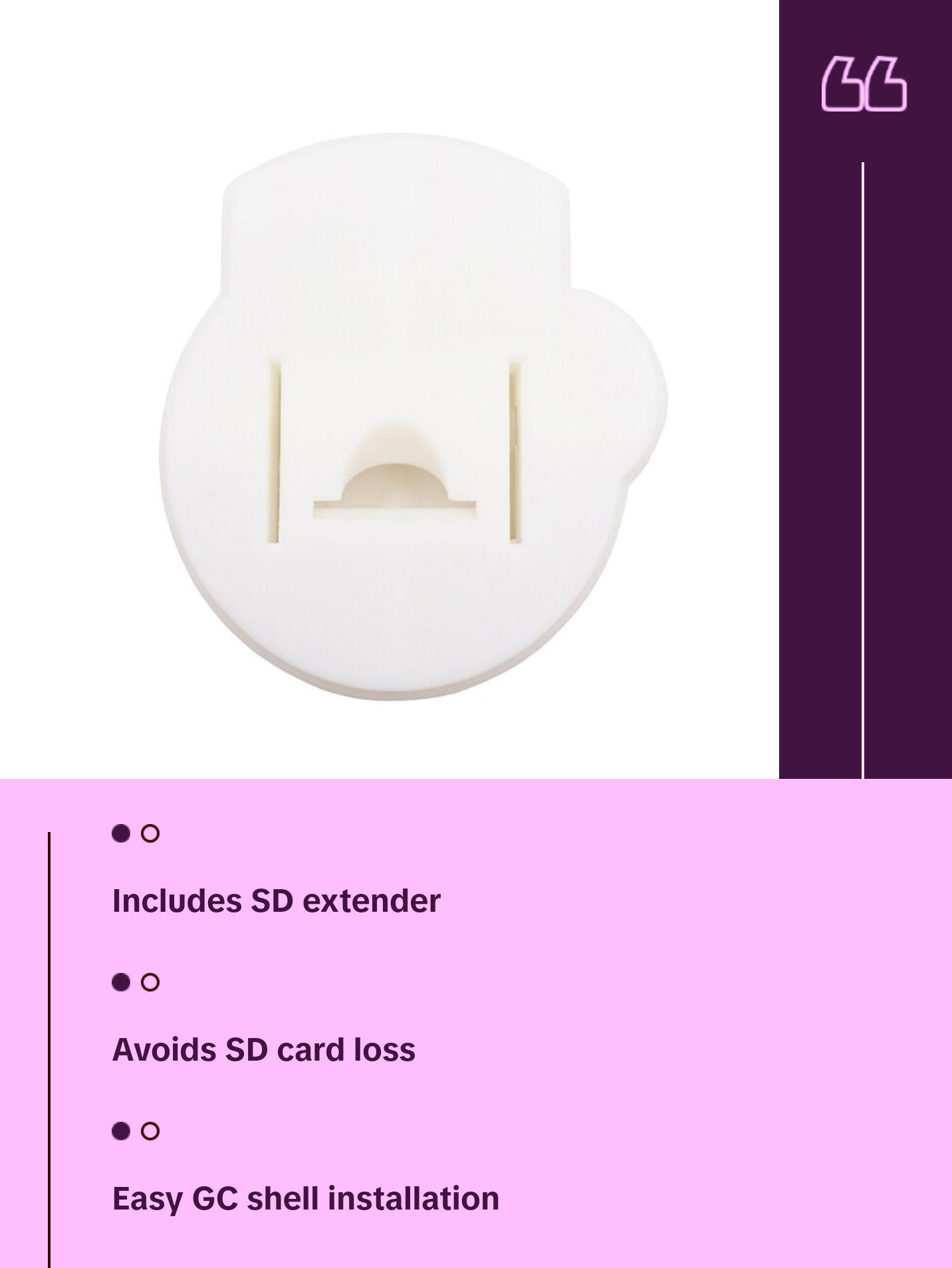 GC Loader 3D Printed Mount Kit with SD Extension Cable for GameCube