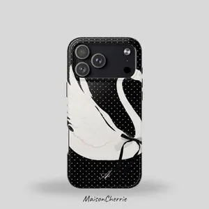 Elegant Swan tough Phone Case design customizable For Iphone 17 pro max, SamSung and more Phone Cases Phone Cover Hard Case Tough 2-piece Phone Case