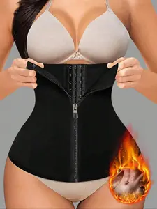 Waist Trainer, Corset for Women, Zippered Tummy-control Shapewear with Adjustable Design, Breathable Waist Cincher for Postpartum Support