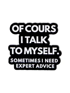 Personalized English Pin Badge Brooch, Vintage Style Unisex Fashion Accessory, Casual All-Season Lapel Pin for Stylish Outerwear Decoration Metal Pin