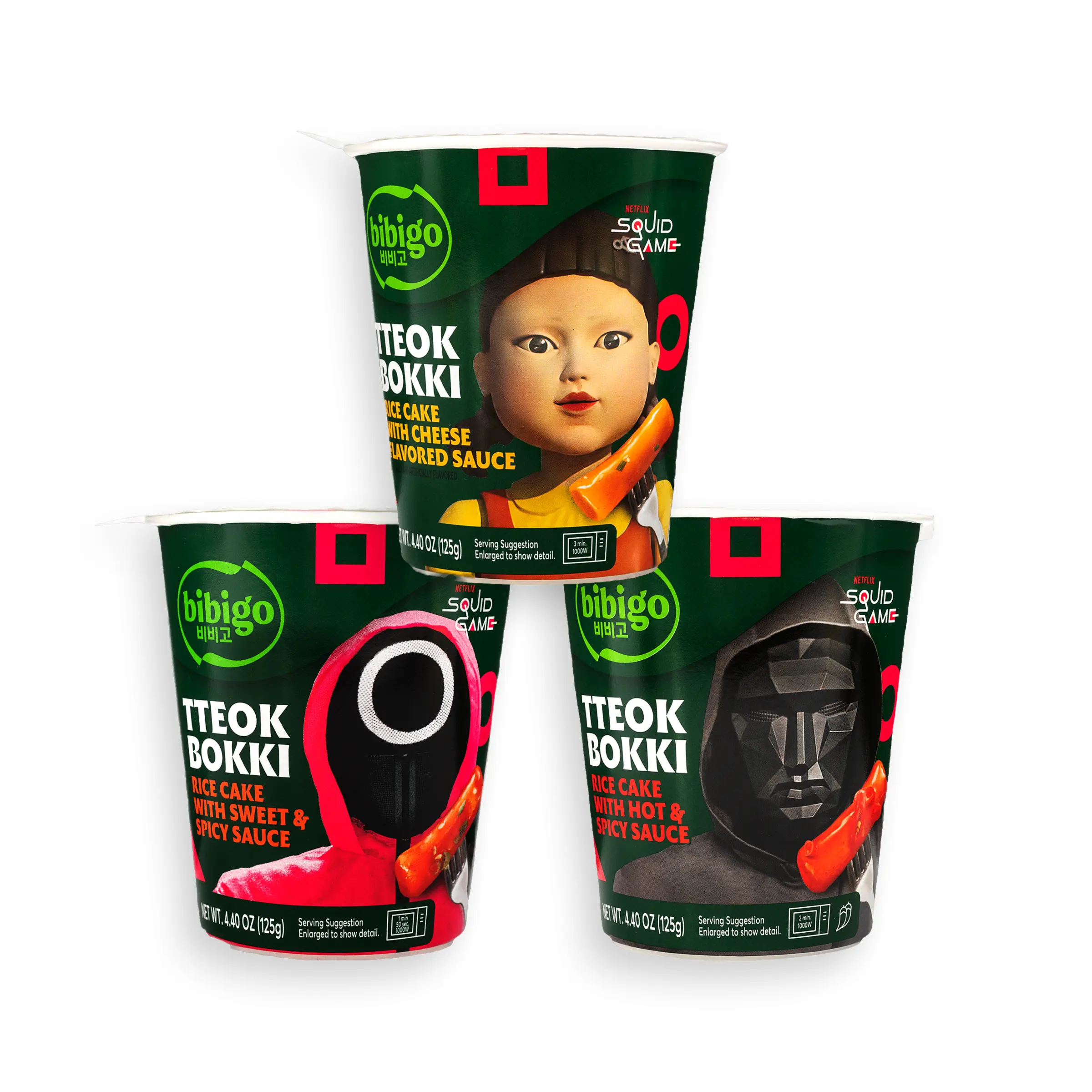 Bibigo Korean Chewy Instant Tteokbokki Rice Cake Bundle - Random Packaging (Limited Edition or Original), Cheese-Flavored Ambient Pantry Lunch, Packaged Meal Dish