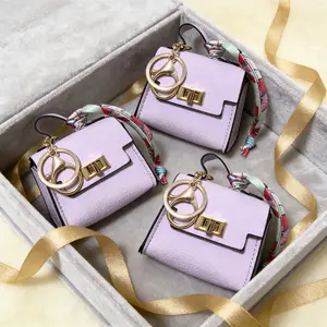 3PCS Dream Mini Leather Keychains — pairs with various fashion bags and car keys (includes colorful straps); a compact wallet accessory gift, perfect for gifting her.