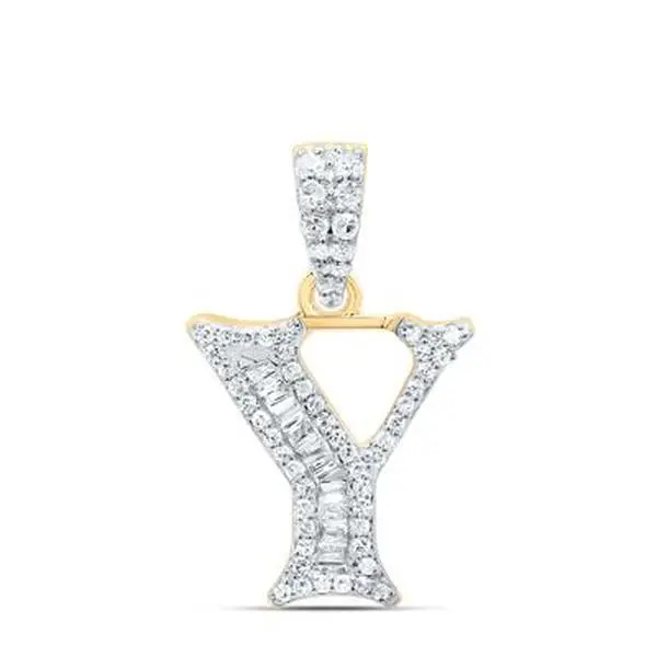 GIFT INITIAL "Y" BAGUETTE PENDANT