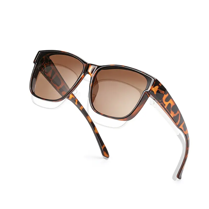 【FitOver Sunglasses】Oversized Square Sunglasses for Women Men Wear Over Glasses, Frame Polarized UV400 Protection Stylish Comfortable Fit for Driving Fishing Cycling summerwins