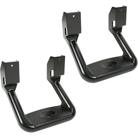 HECASA Durable Aluminum Alloy Universal Black Side Steps (2 Pcs) - Slip-Safe Bumps Entry Aid, Electrophoresis Coat, Hardware for Installation, Fit 1967-2020 Pickup Trucks (Chevrolet, Toyota, Ford) Truck Accessories
