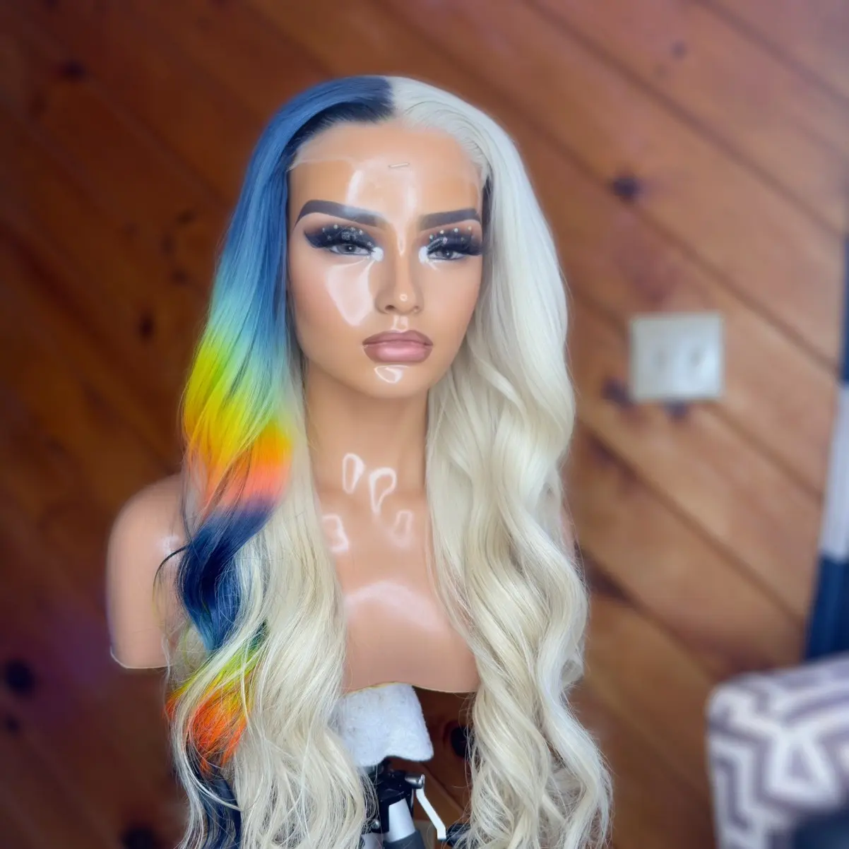 Static, Ready to Ship Wig, 24in 5x5 HD lace closure wig, 100% Premium Virgin Human Hair Custom Colored Wig Unit