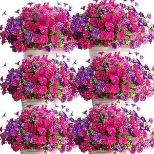 Vibrant Flower Bouquet, UV Resistant Artificial Flowers, Indoor Outdoor Use, Perfect for Wedding Decor, Durable Floral Accents, Outdoor Faux Plants