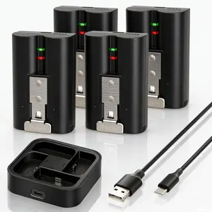 JYJZPB 7200mAh Replacement Battery for Ring Doorbell Indoor Camera and Outdoor Camera, Rechargeable Camera Batteries with Charger Station for Ring Video Doorbell 2/3/3 Plus/4, Spotlight and Stick Up Cam Home Security System