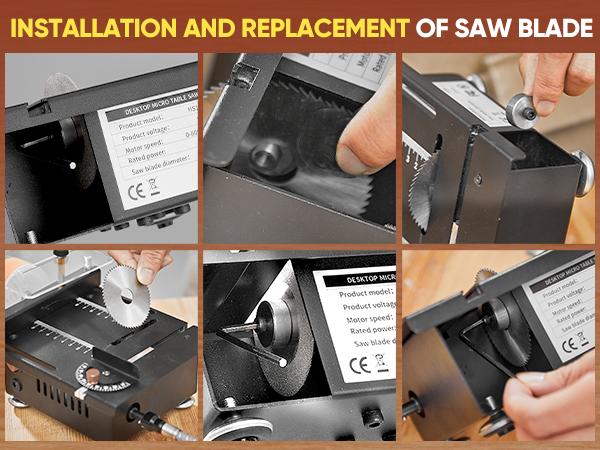 Saker Mini Table Saw, Multi-Functional Portable, 7 Speed Adjustment, Suitable for Metal, Wood, Aluminum Grinding and Cutting, Compact Design Outdoorfun Saker Mini Table Saw, Multi-Functional Portable, 7 Speed Adjustment, Suitable for Metal, Wood, Aluminum Grinding and Cutting, Compact Design Outdoorfun