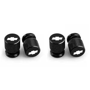 Car Wheel Tire Valve Caps, Dust-Proof Tyre Stem Covers, Auto Emblem Accessory for Chevrolet Cruze, Cobalt, Silverado, Beat, Groove, Lacetti, Niva, Avalanche