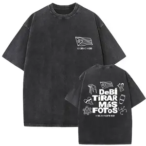 Washed Vintage Lyric Album BBun.ny  T-shirt DeBi TiRAR MaS FOToS DTMF, Hip Hop Retro Oversized Tshirt