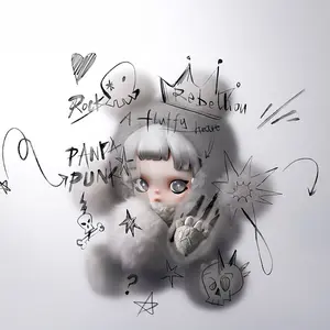 θ SKULLPANDA Panda Punk Rebellion Plush Doll