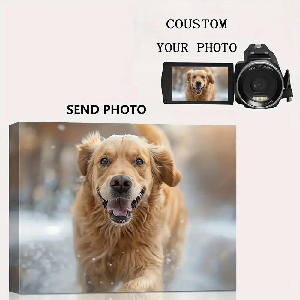 Custom Photo Canvas Painting Frame - Personalized Canvas Wall Art Transform Your Photos into Stunning Framed Wall Art, Digital Printed Photos on Canvas, Perfect for Home Decoration Gifts and Souvenirs