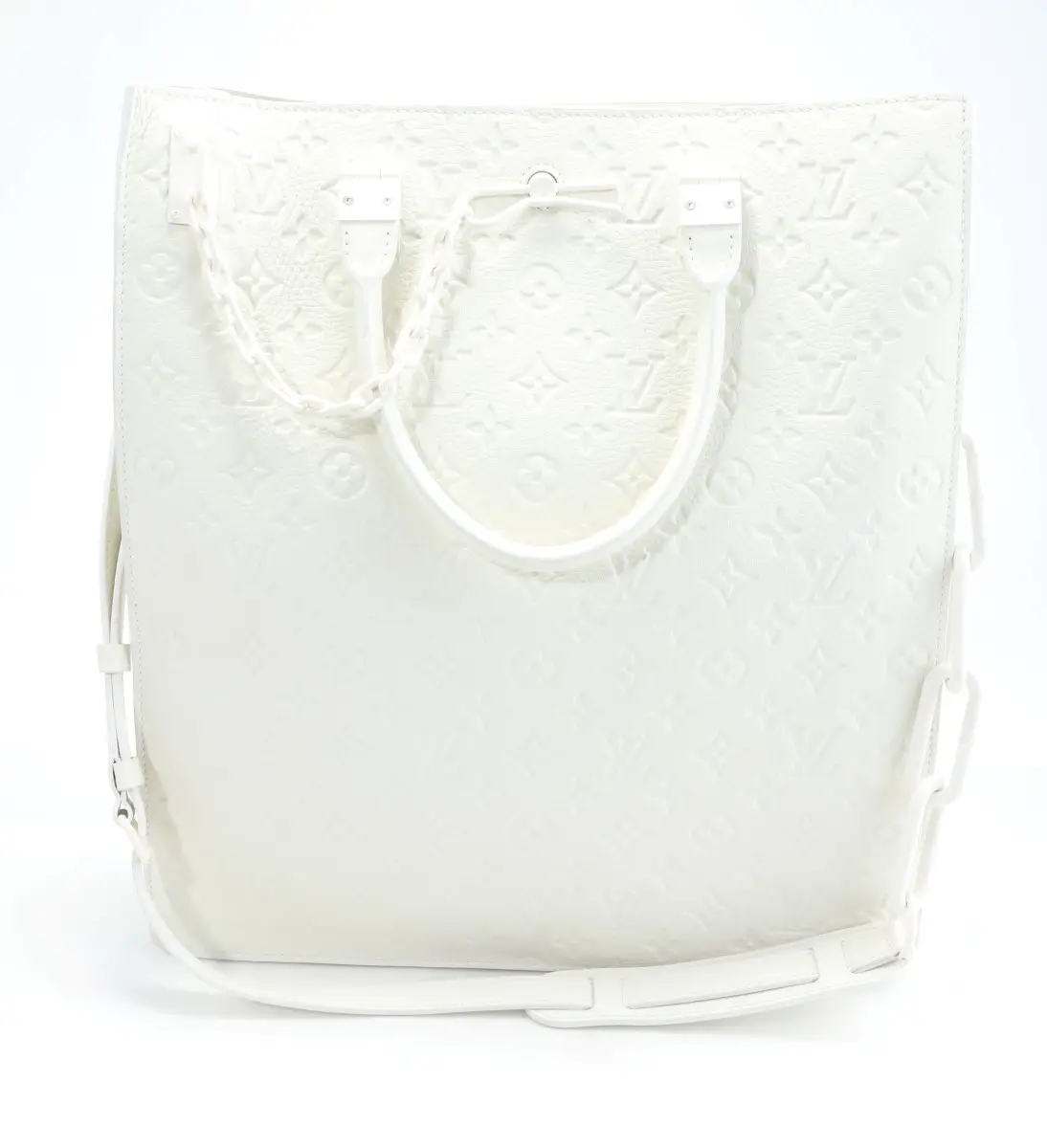 Pre-owned Louis Vuitton Leather tote bags Sac Plat Bag Monogram Taurillon Tote Bag