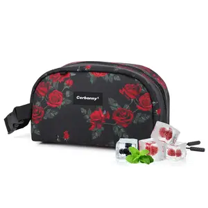 Cerbonny Mini Freezable Bag, Mature Rose Pattern, Little Snack Bag, Small Lunch Bag, 3 Cans Capacity, Best Gifts TikTokShopBlackFriday