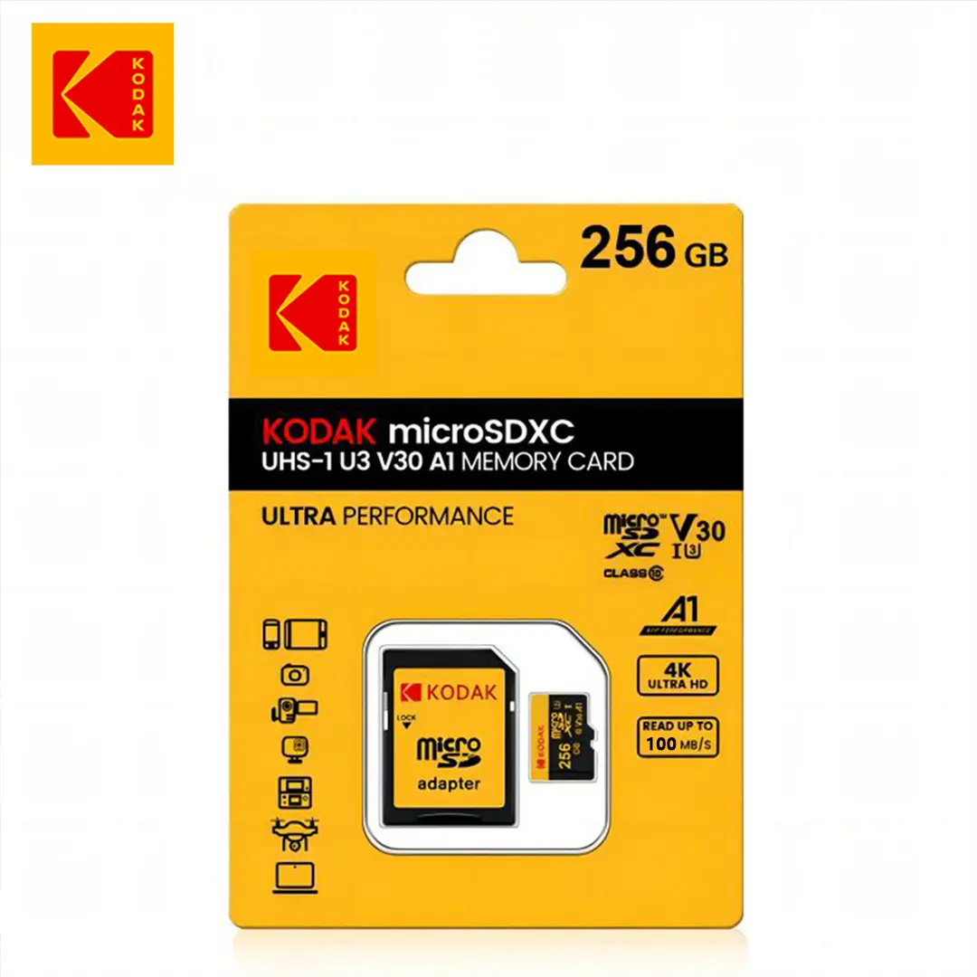KODAK High-Endurance MicroSDXC Memory Card - UHS-I U3 A1 Class 10, 90MB/s Fast Transfer, Durable & Reliable for Cameras/Tablets (Computers & Office Data Storage), High Endurance Micro Sd Card