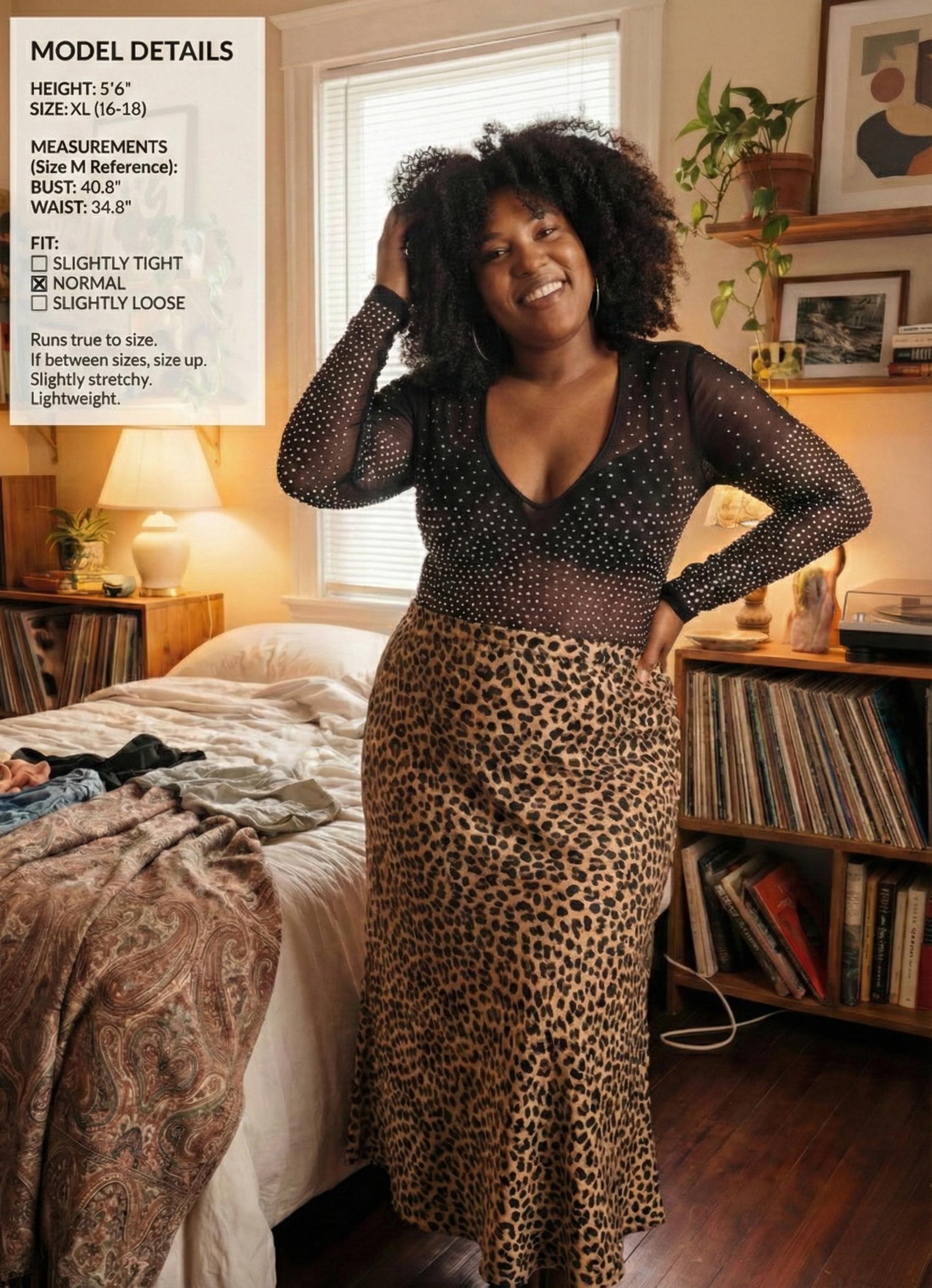 UEOIOW Women's Sparkly Rhinestone Mesh Top, 2026 Sexy V-Neck Long Sleeve Sheer Glitter Blouse, Party-Club Night Concert Outfit