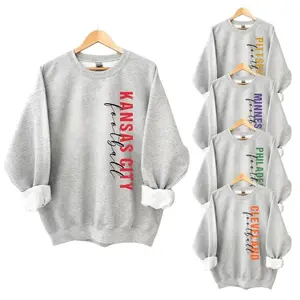 Vintage City Football Sweatshirt, Retro Game Day Graphic Crewneck, Classic Throwback Style Pullover for Football Fans, Unisex Cozy Cotton Top Custom Team Cotton GIft