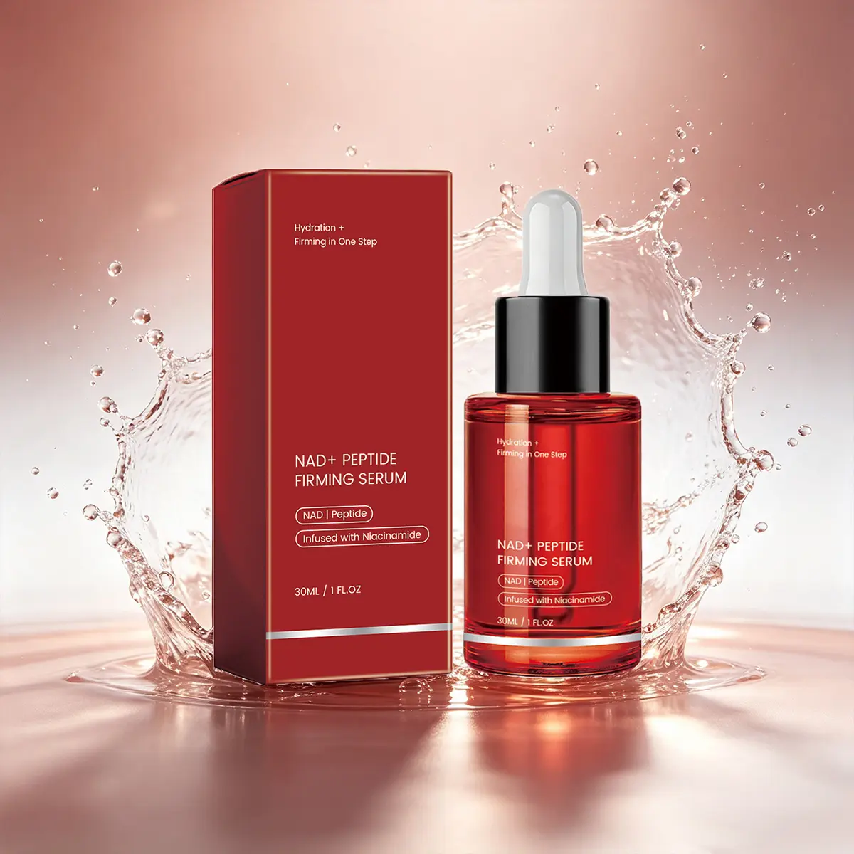 Peptide Facial Serum Hydrating Moisturizing Face Essence Lightweight Daily Skincare for Smooth Radiant Healthy Looking Skin All Skin Types 30ml