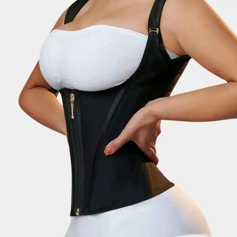 Size L: Double Waistband Corset Vest Waist Trainer Sexy High