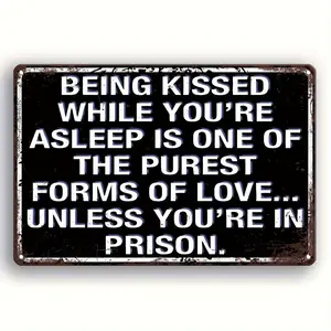 Vintage Style Humorous Metal Sign 8x12 Inches Playful Quote Durable Iron Wall Art for Home Room Garage Garden Outdoor Rustic Charm No Electric Decor