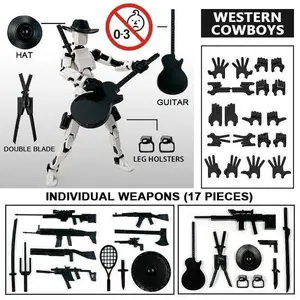 T13 Action Figure, Figurine, Multi-Jointed Flexible Toy, Double Blade, Western Cowboys, Guitar, Leg Holsters, Lucky Number 13 Doll, Desktop Decoration Gift for Game Enthusiasts, Collector, Durable Abs Material