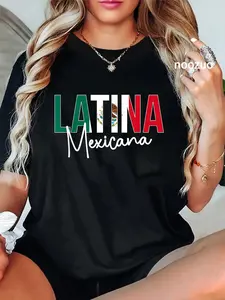 100% Cotton Mexicana Latina Mexican Girl Mexico Woman T-Shirt