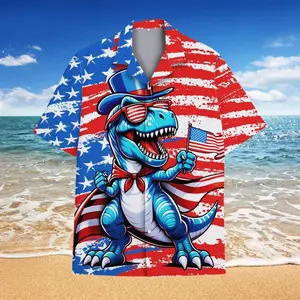 Dinosaur Hawaiian Shirt: US Flag 4th of July Aloha Shirt#TikTokMadeMeBuyIt #USAHistory #PatrioticShirt #250YearAnniversary #AmericanFlagTee#HawaiianShirt #BeachVacation #SummerCasual