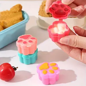 4pcs Mini Portable Sauce Bottle Cat Claw Sauce Box Flower Sauce Bento Japanese Salad Sauce Tomato Sauce Separation Bottle Kitchen Stuff Kitchen Accessories Kitchen Gadgets