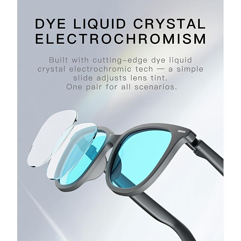 AI Smart Bluetooth Glasses for Men and Women, Gradient Tint,Real Time Translation, Voice Assistant, Hands-Free Calls, Indoor Protection for Iphone Android Music,Open-Ear Audio for Travel, Work Vlog