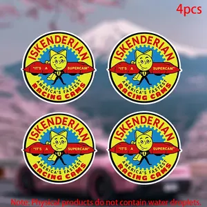 4pcs-Rare vintage Crane Cams sticker design Sticker-car stickers for doors, windows, laptops, luggage, furniture and bumpers-durable adhesive vinyl material