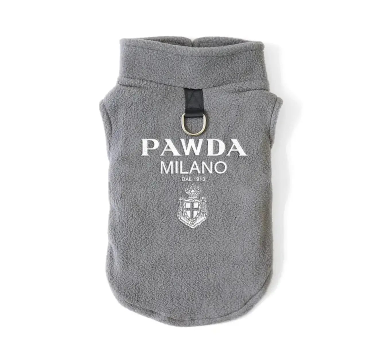 Pawda Polar Fleece Dog Sweater - Plain Fabric, Soft Comfy Pet Clothing, Stylish Look for Canines