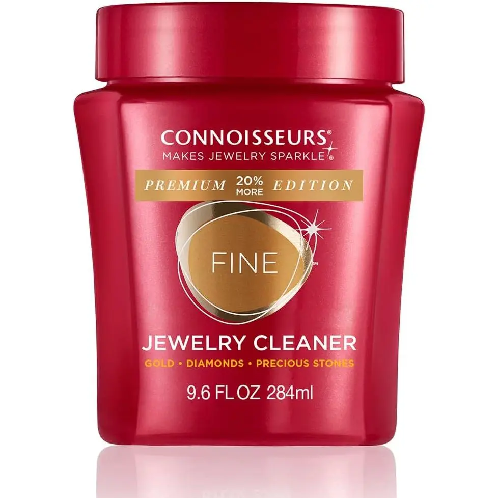 CONNOISSEURS Premium Edition Jewelry Cleaner, Value Size 9.6oz - Pick from Fine, Silver or Delicate Jewelry Cleaner