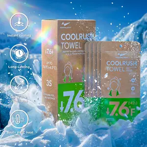 CoolRush Ultra Cooling Wipes – Instant Cooling Body Towelettes for Summer Heat, Safe Gentle Formula, Sweat & Odor Removing, Reusable Cooling Wipe for Gym, Travel & Outdoor Activities