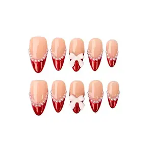 10PCS 3D Almond Collections Reusable Handmade Press-On Nails – Acrylic REUSABLE 3D Gel Summer 2026/Prom