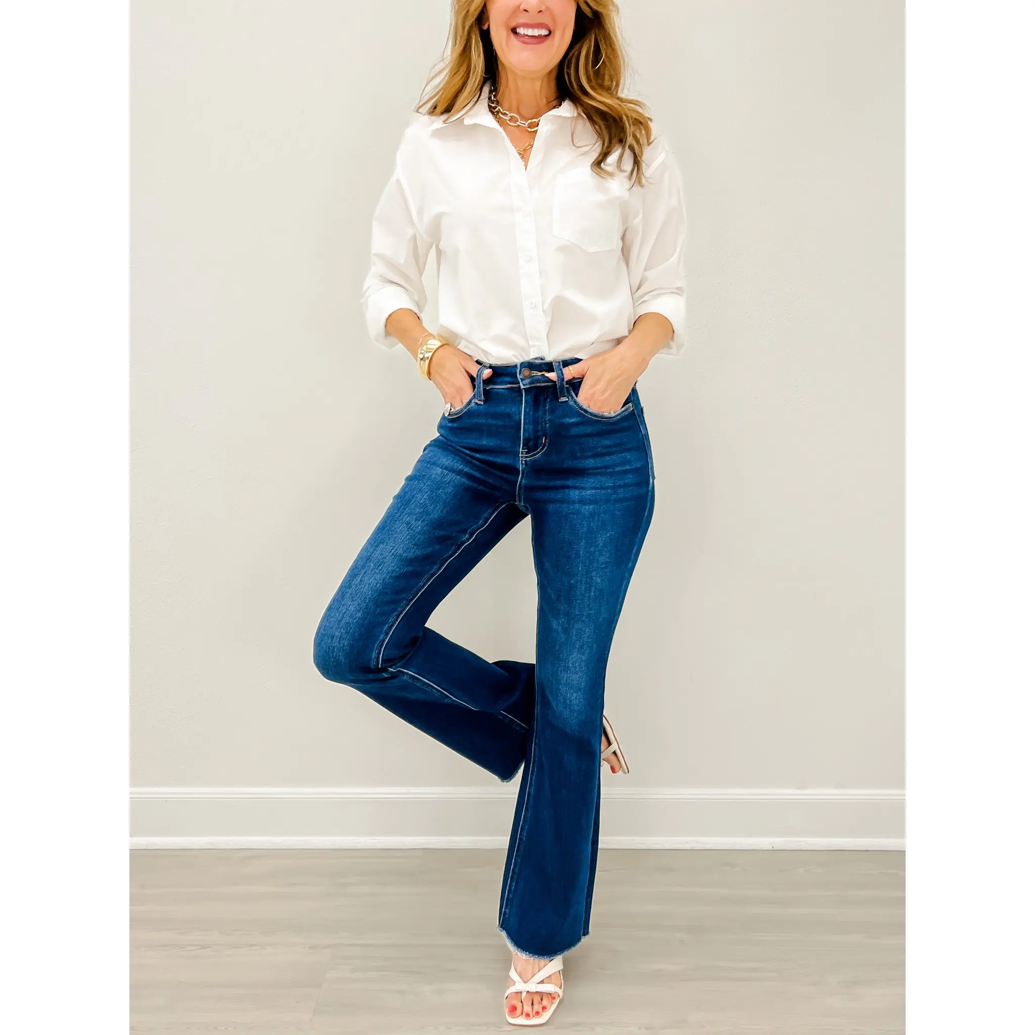 Lovervet MAIN CHARACTER High Rise Raw Hem Bootcut Jeans Lovervet MAIN CHARACTER High Rise Raw Hem Bootcut Jeans