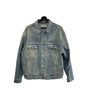 Pre-owned Balenciaga Denim Small Leather Goods Back Logo Cotton Polyester Jacket