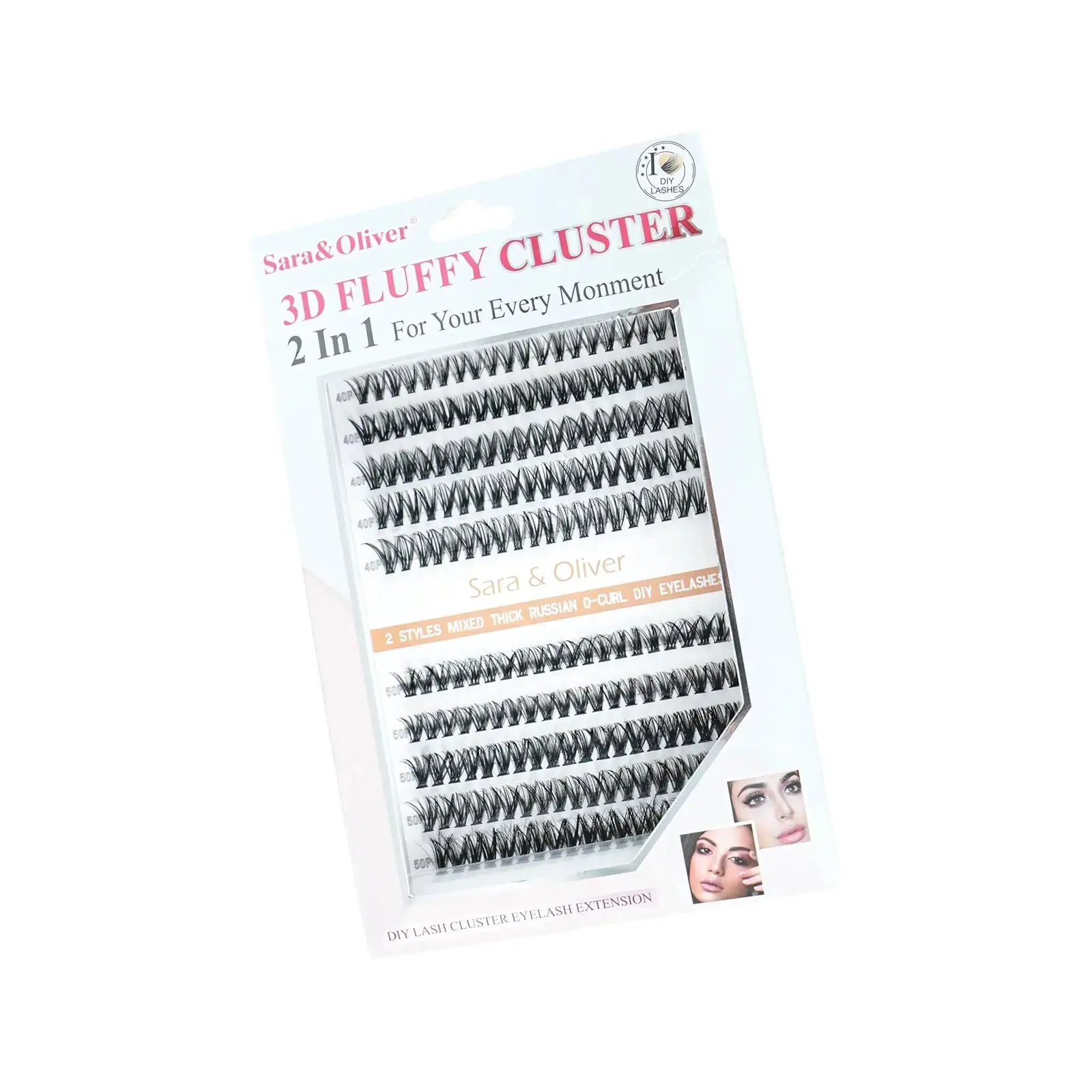 200PCS 3D Fluffy Cluster Lashes Kit | 9-13mm Mixed Length Natural Look | DIY Eyelash Extensions For Wig & Daily Wear