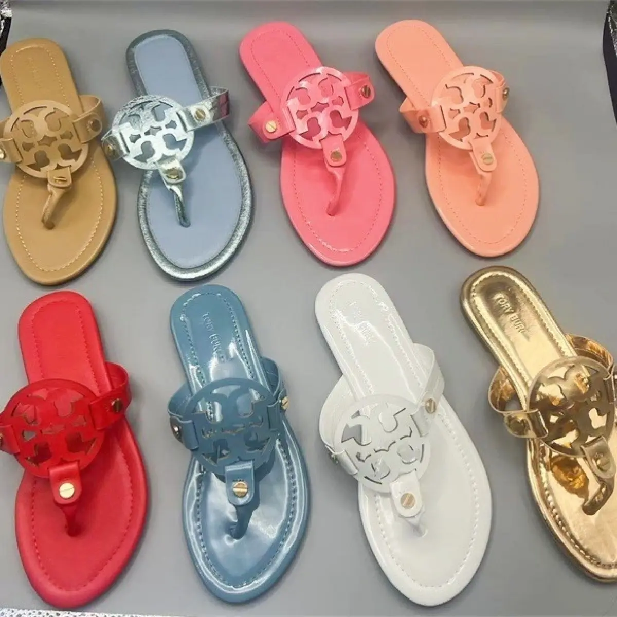 2026 Summer TB New Version LG New Color Women's Flip-Flops, Fashionable Women's Shoes for Export, Non-Slip Soft Sole Women's Slippers