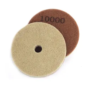 4 Inch Sponge Fiber Polishing Pads 10000 Grit Buffing Wheels for Marble Granite Stone