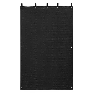 fathersdaygift VEVOR Sound Dampening Blankets, Soundproof Curtains with 80x 48 in, Soundproof Blanket with Grommets, Studio Grommeted Blanket, for Window, Door, Light Blocker, Music Recording, Black