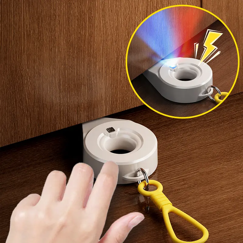 2-in-1 Travel Doorbell & Alarm, 70dB High Volume, Portable Security Device with Sensor and Anti-theft Jammer. Suitable for solo travelers, people living alone, dormitories, apartments and hotel rooms.