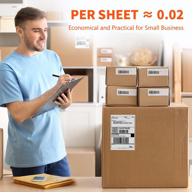 JADENS 4x6 Thermal Printing Labels - 350 Labels for Thermal printer Waterproof, BPA/BPS Free, Most Thermal Printer, Perforated, Commercial Grade