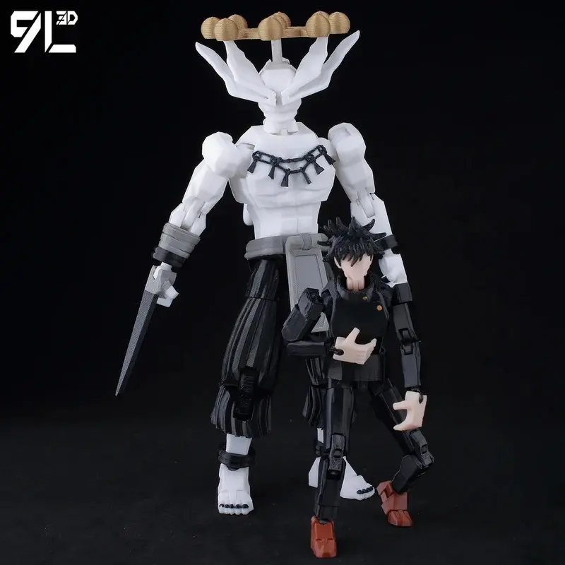 9L3D 2025 New Titan13 Fushiguro Desk Decoration - LUCKY13 Mahoraga & Dogs Multi-Jointed Dummy Stop-Motion Articulated Figures, Model Collectible with Mix & Match Parts for Fans
