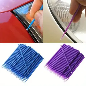 100pcs Brushes Paint Touch-up Up Paint Micro Brush Tips Auto Mini Head Brush Car Parts Head Mini Spray Car Applicator Stick Car Scratch Repair