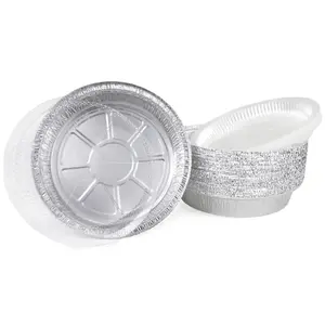 IDL Packaging 9" Round Aluminum Foil Pans with Dome Lids (Pack of 25) - Disposable Aluminum Container with Clear Plastic Lids - Great for Baking, Cooking, Serving