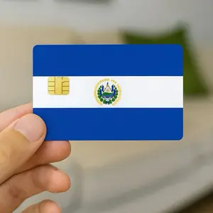 Estiker de tarjeta - bandera de El Salvador