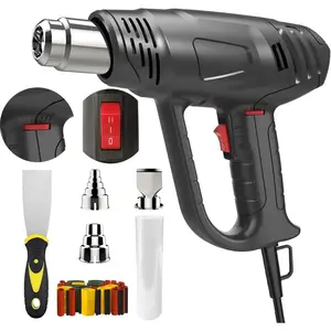 Heat Gun, TGK ®   1800W Heavy Duty Hot Air Gun Kit 122 ℉ ~1202 ℉   Dual Temperature Settings with 3 Nozzle Attachments Overload Protection for Crafts, Shrink Wrapping/Tubing, Paint Removing, Epoxy Resin