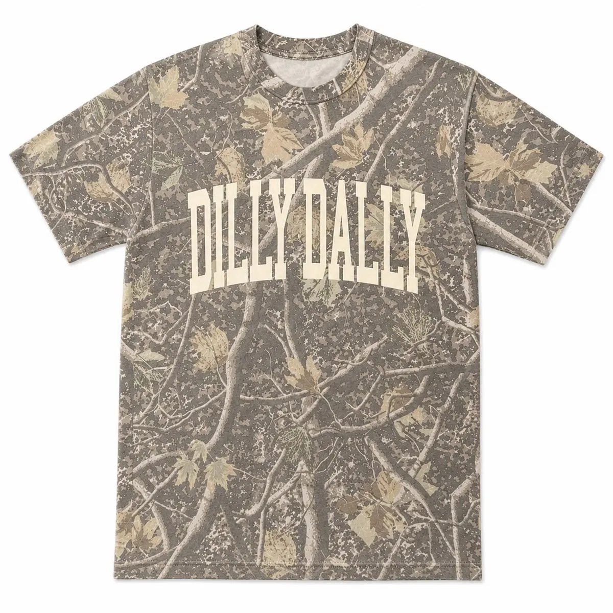 Camo Dilly Dally Short Sleeve T-Shirt – Vintage Outdoor Camouflage Graphic Tee